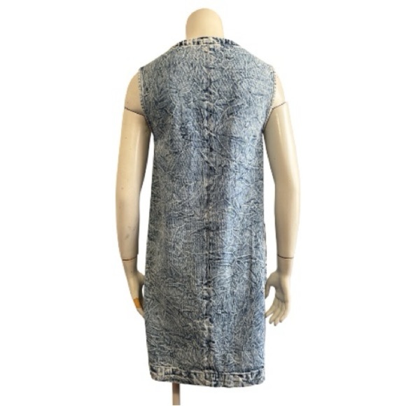 Who What Wear Boxy Sleeveless A-Line Blue Denim Dress Women's Size Small - Picture 7 of 9